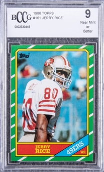 1986 Topps #161 Jerry Rice BCCG9
